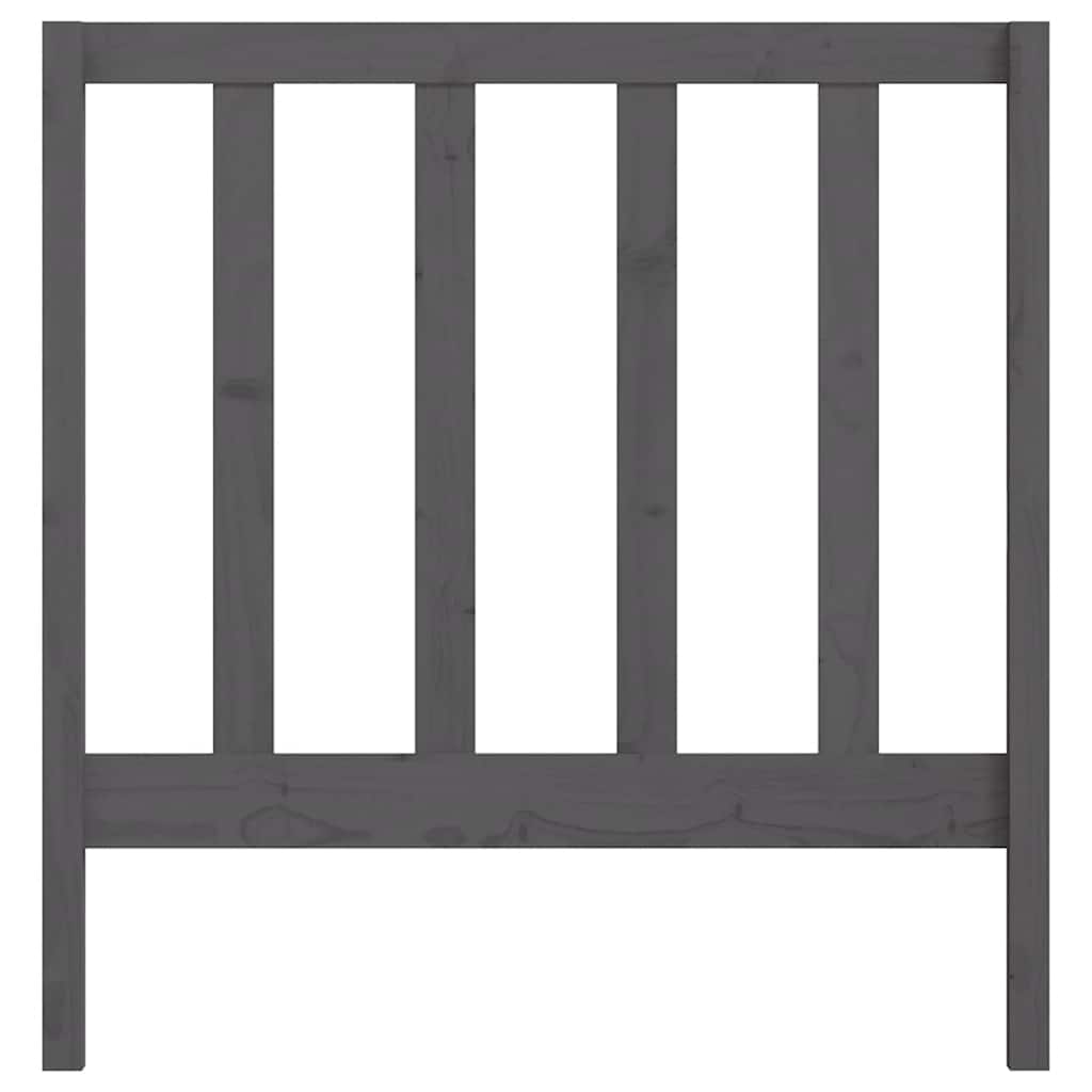 Cabeceira de cama 96x4x100 cm pinho maciço cinzento