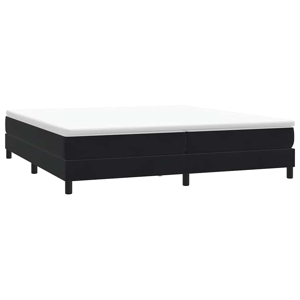 Cama com molas sem colchão 200x210 cm veludo preto