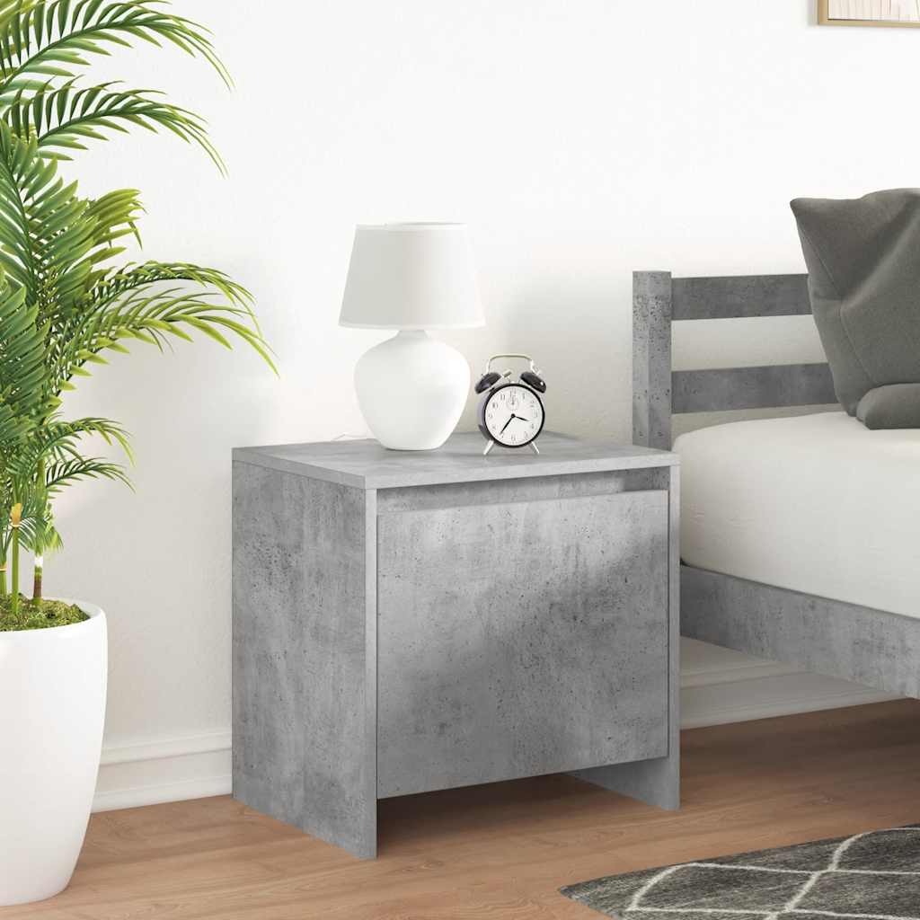 Mesa de cabeceira 45x34x44,5cm derivados madeira cinza cimento