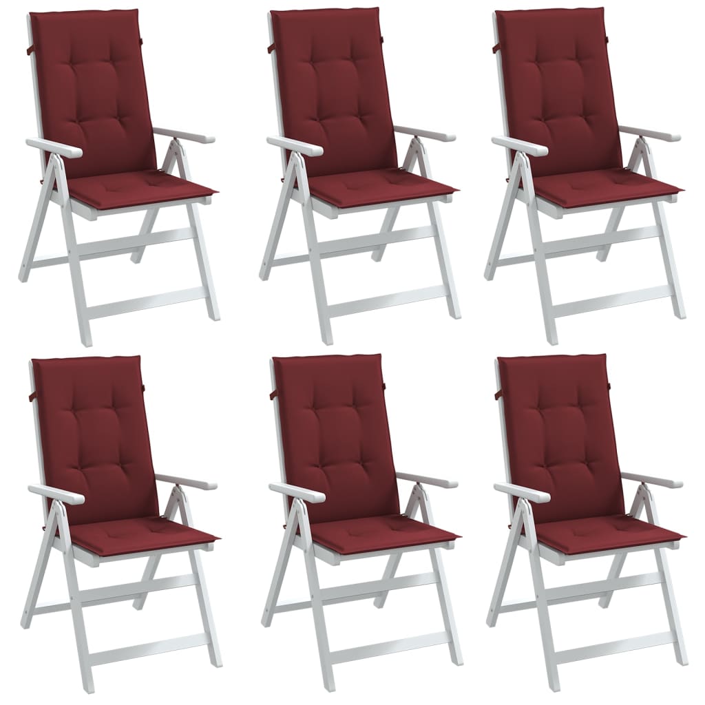 Almofadões cadeiras altas 6 pcs 120x50x4 cm mesclado tecido