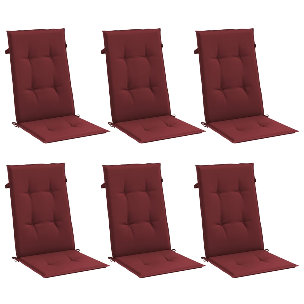 Almofadões cadeiras altas 6 pcs 120x50x4 cm mesclado tecido