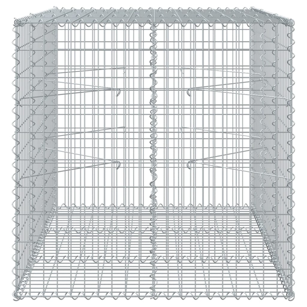 Cesto gabião com cobertura 150x100x100 cm ferro galvanizado