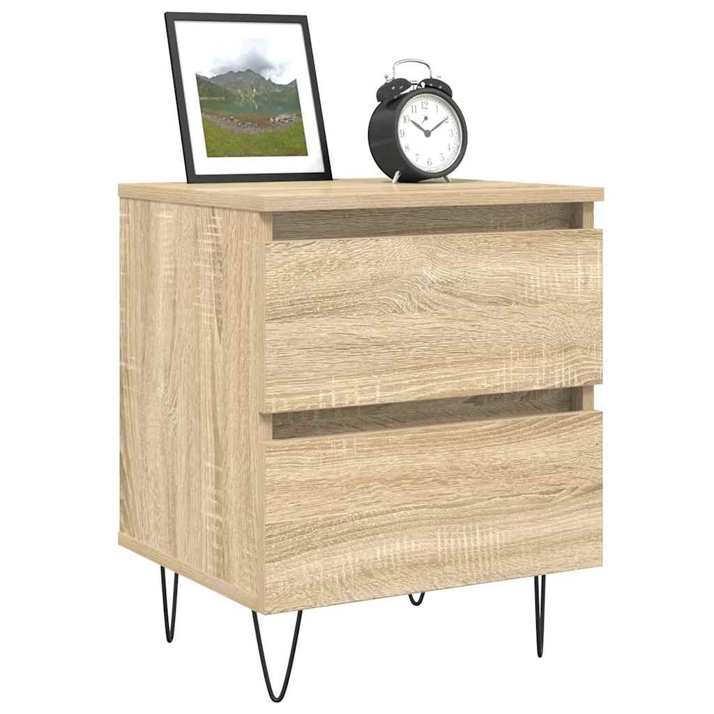 Mesa de cabeceira 40x35x50 cm derivados madeira carvalho sonoma