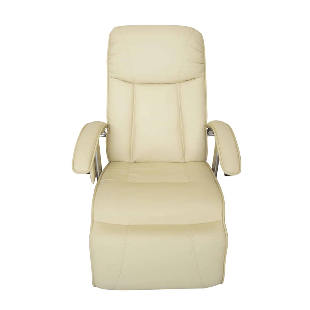 Cadeira de massagens couro artificial branco nata