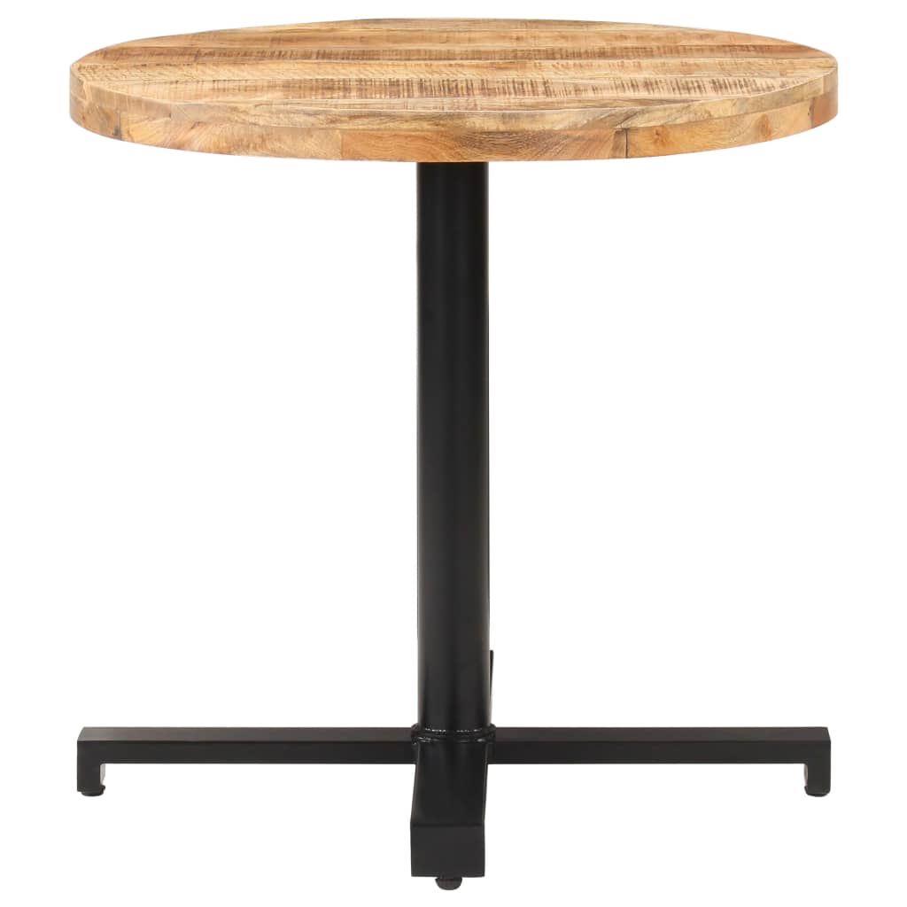 Mesa bistrô redonda ø80x75 cm madeira de mangueira áspera