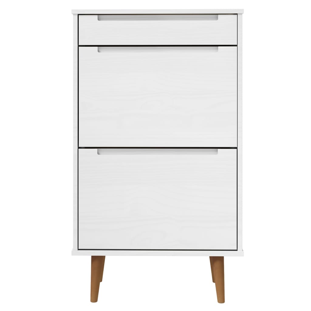Sapateira molde 59,5x35x103 cm pinho maciço branco
