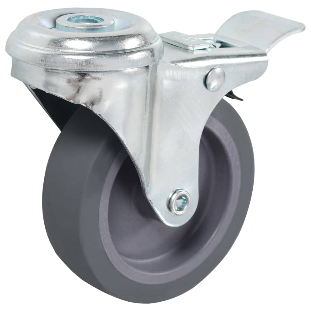 Rodas giratórias com furo roscado 4 pcs 75 mm