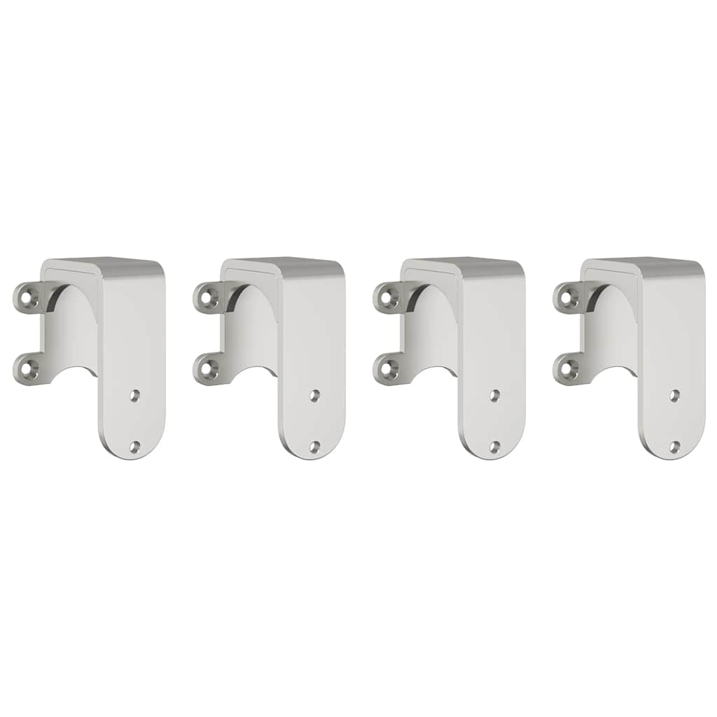 Kit ferragens p/ porta deslizante 366cm aço inoxidável prateado