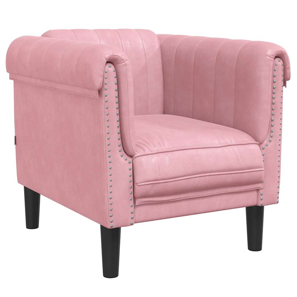 3 Pcs conjunto de sofás veludo rosa