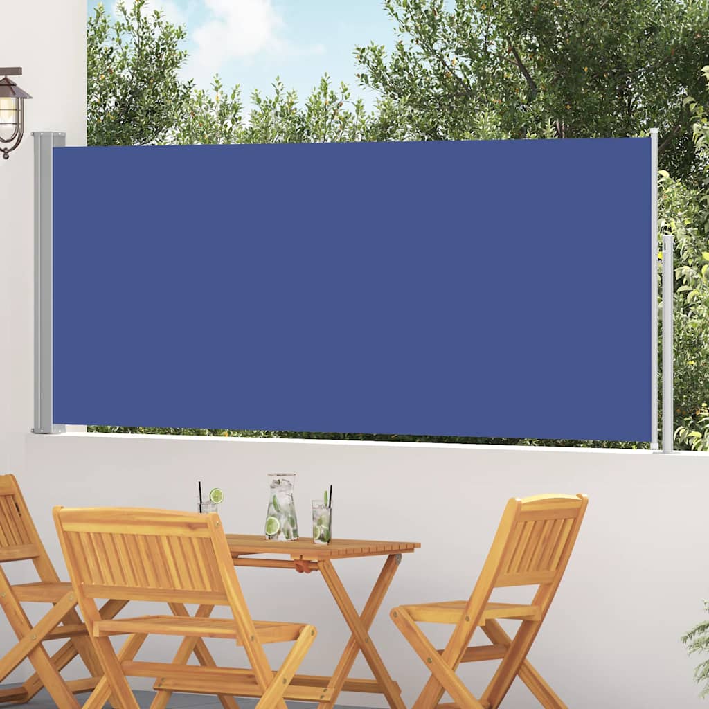 Toldo lateral retrátil 120x300 cm azul