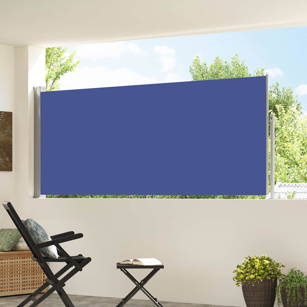 Toldo lateral retrátil 120x300 cm azul