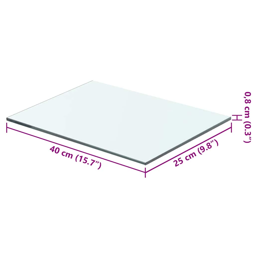 Prateleiras 2 pcs 40x25 cm vidro transparente