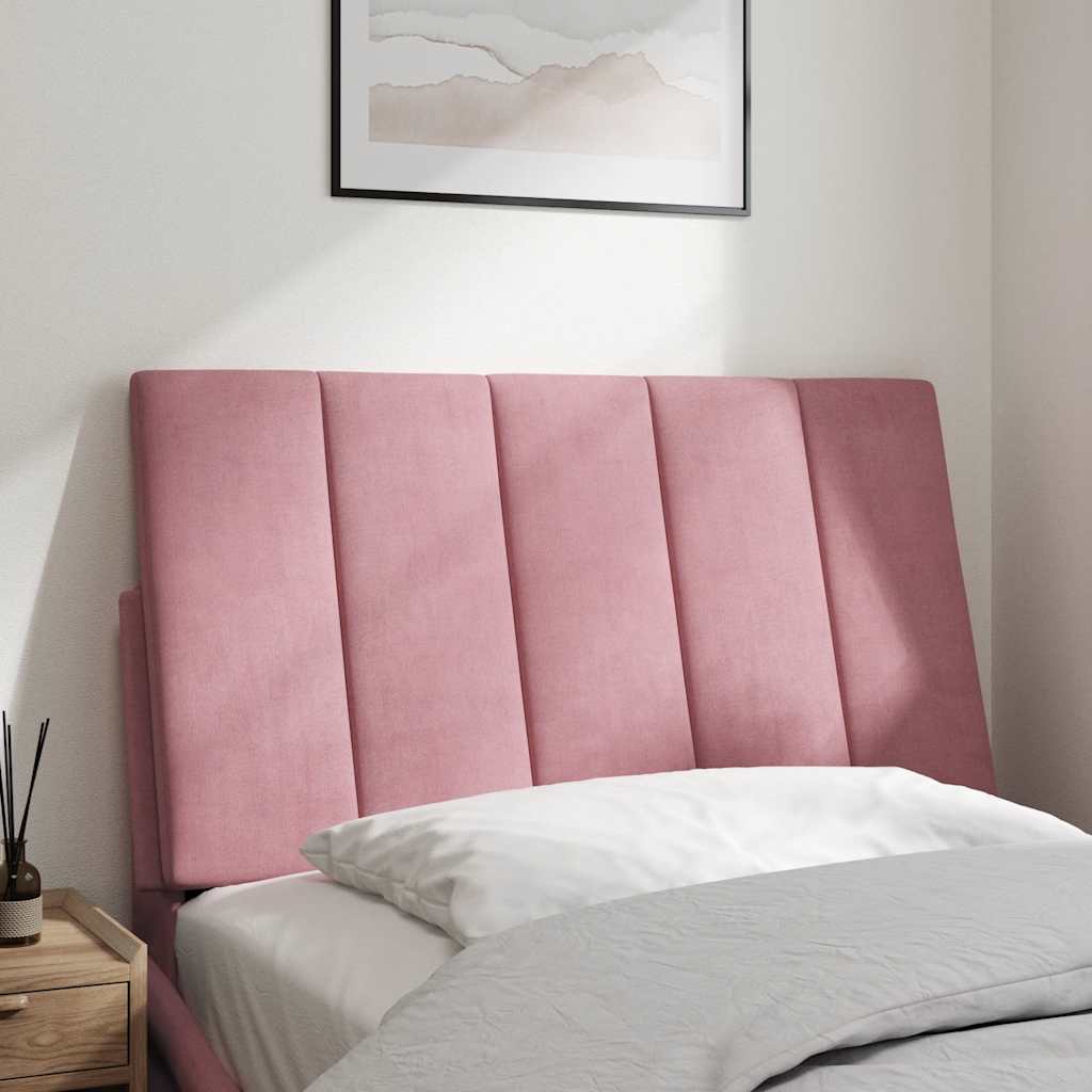 Almofadão de cabeceira hanko 80 cm veludo rosa