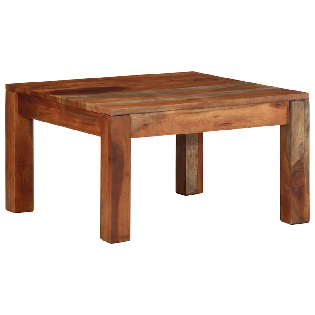 Mesa de centro 60x60x35 cm madeira maciça de acácia
