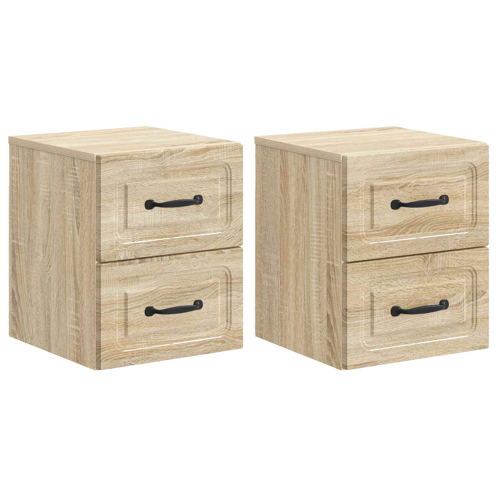 Gabinete de canto montado na parede 2 unid. carvalho sonoma