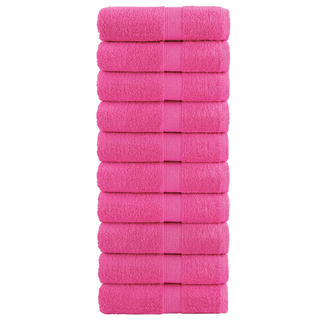 Toalhas de bidé premium solund 10 pcs 30x50 cm 600 gsm rosa