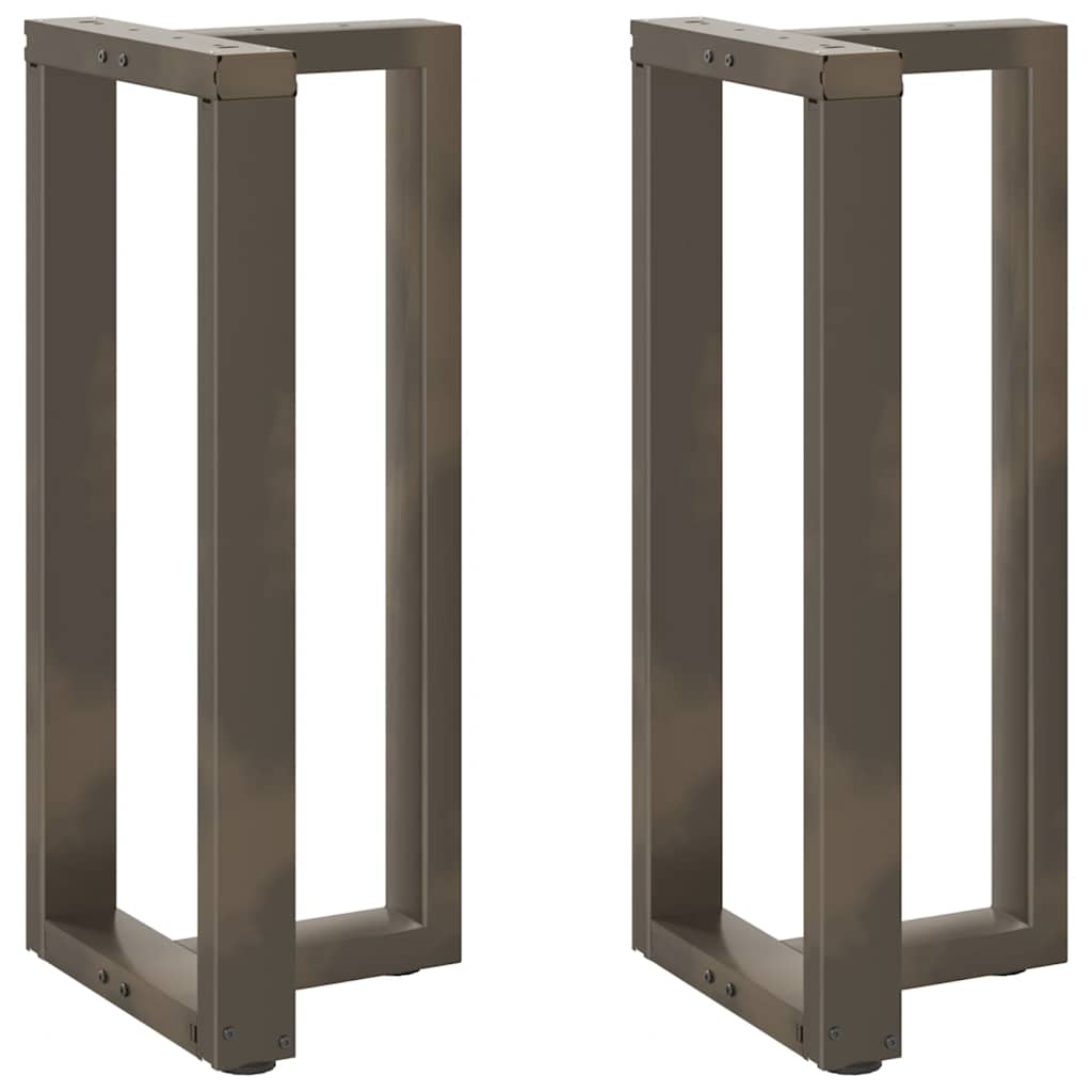 Pés de mesa de bar em forma de t, 2 peças, preto, 50x35x(90-91) cm, aço