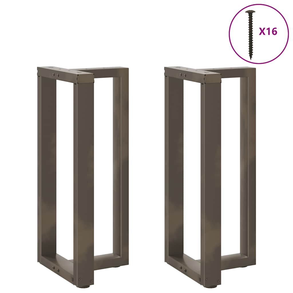 Pés de mesa de bar em forma de t, 2 peças, preto, 50x35x(90-91) cm, aço