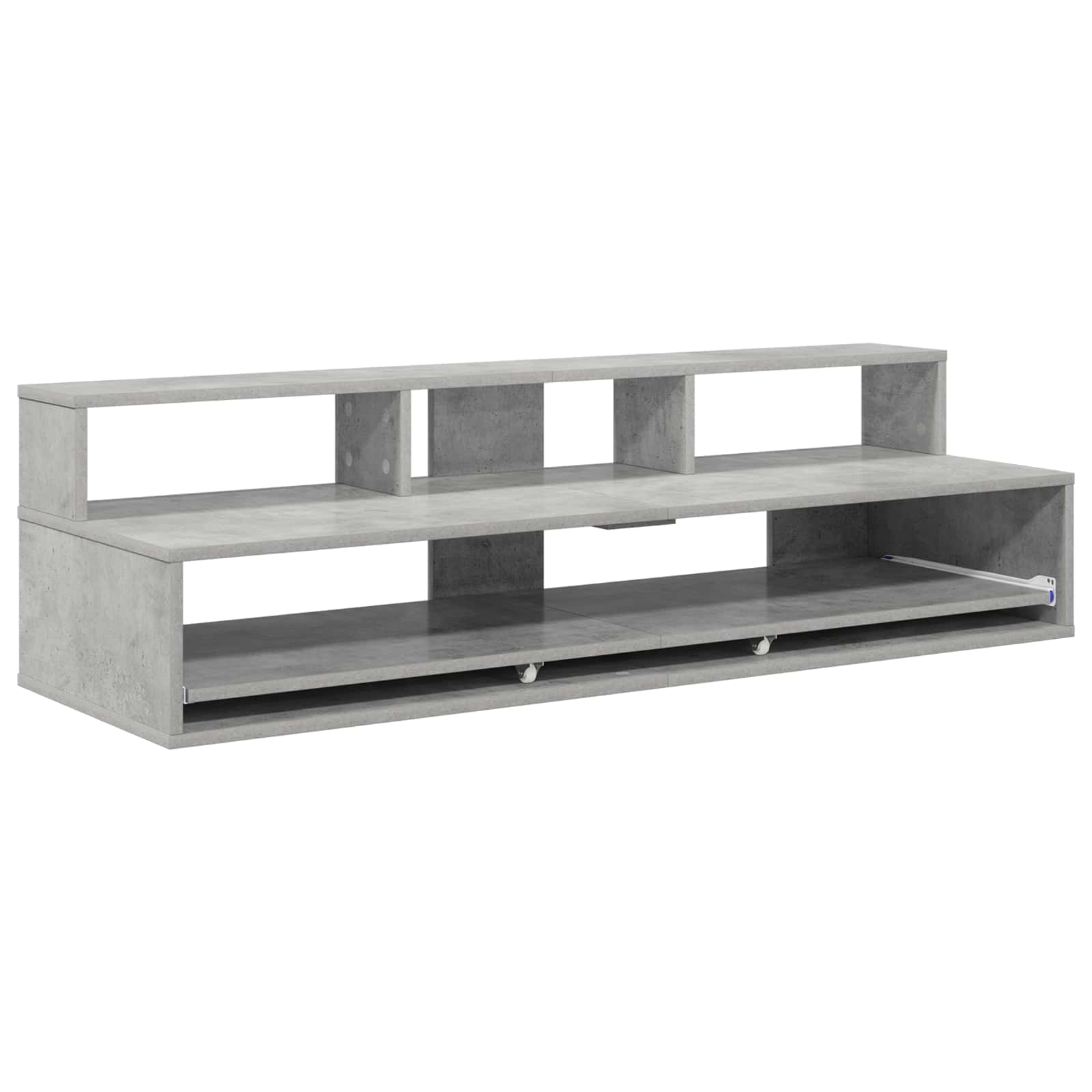 Mesa de estúdio cinzento cimento 110 x 42,5 x 36 cm