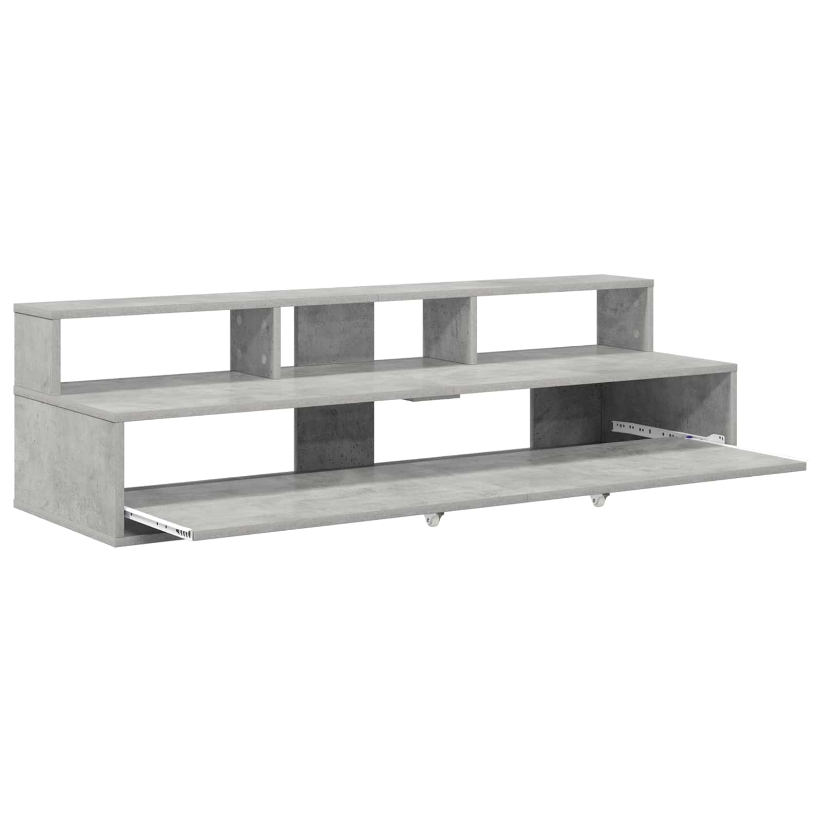 Mesa de estúdio cinzento cimento 110 x 42,5 x 36 cm