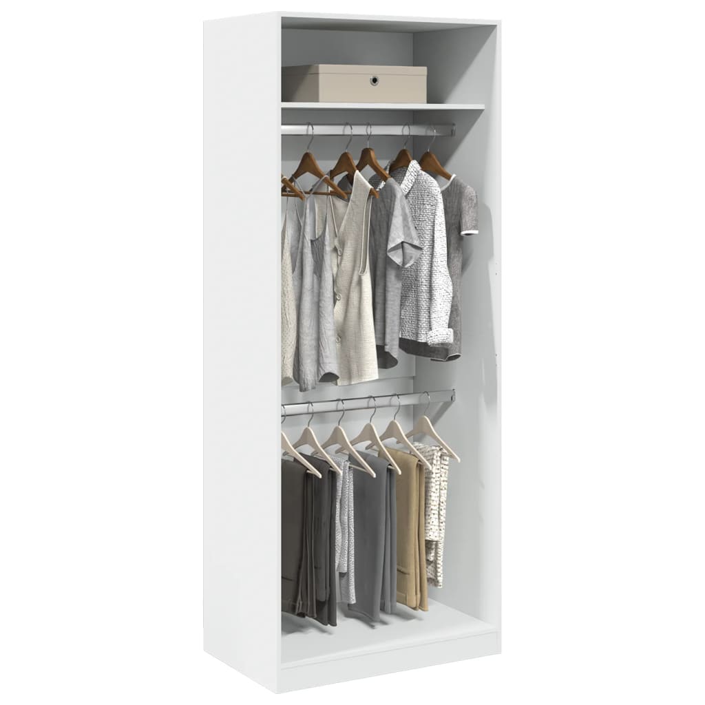 Roupeiro 80x50x200 cm derivados de madeira branco