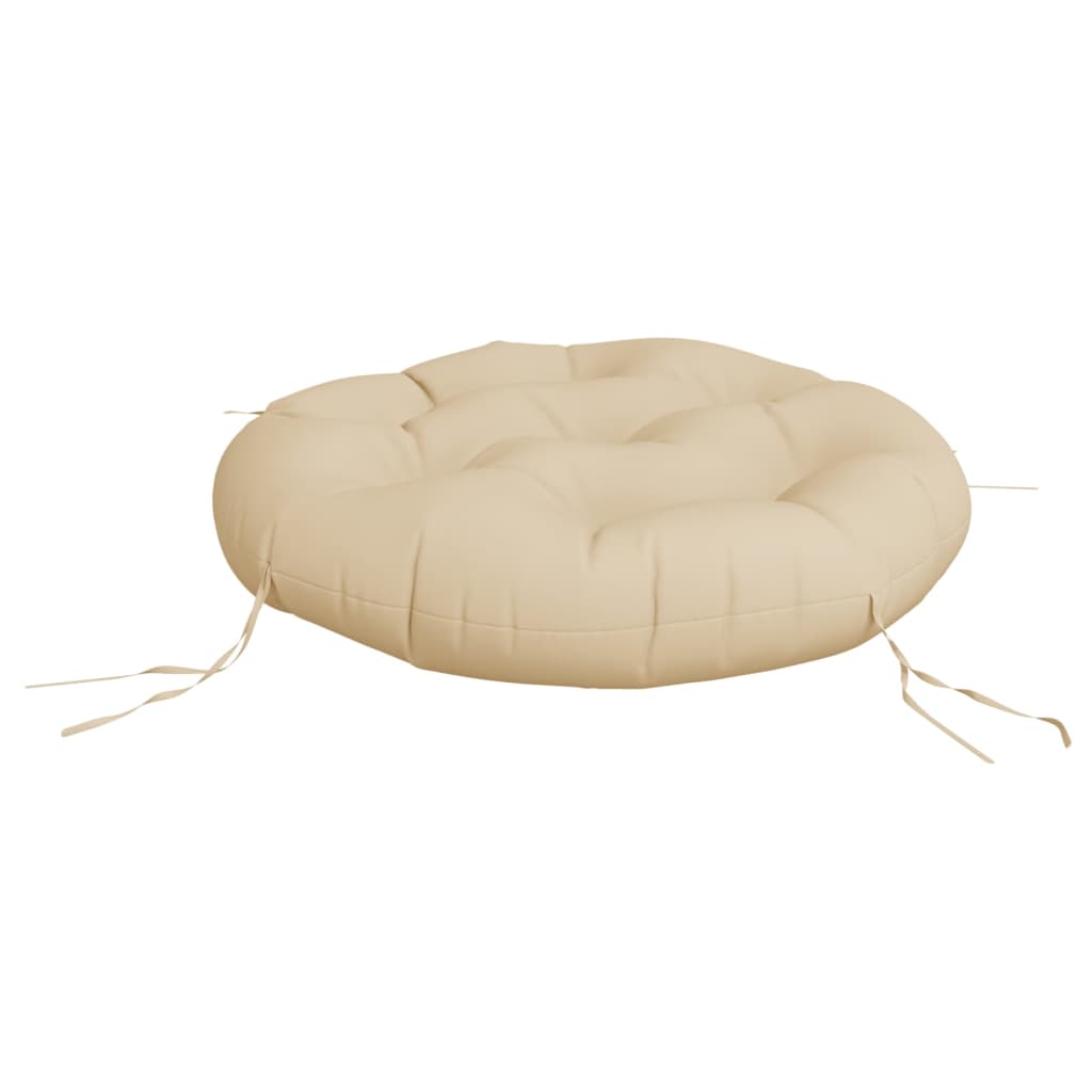 Almofadão redondo ø 60 x11 cm tecido oxford bege