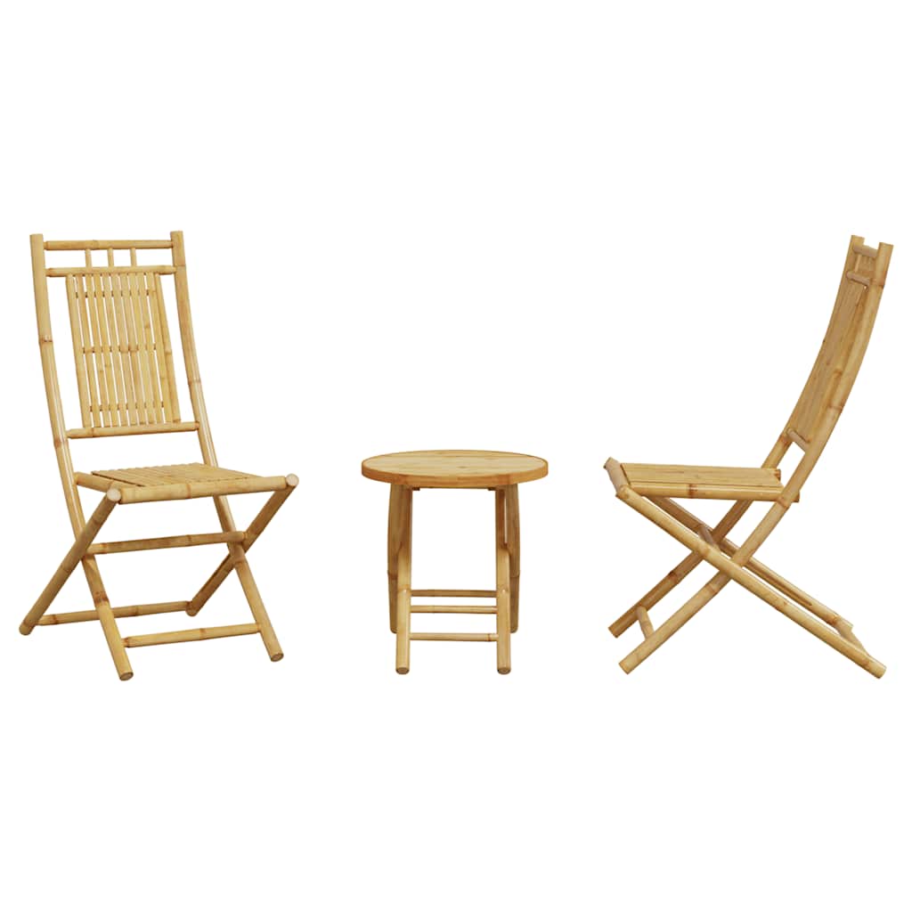 3 Pcs conjunto de bistrô em bambu