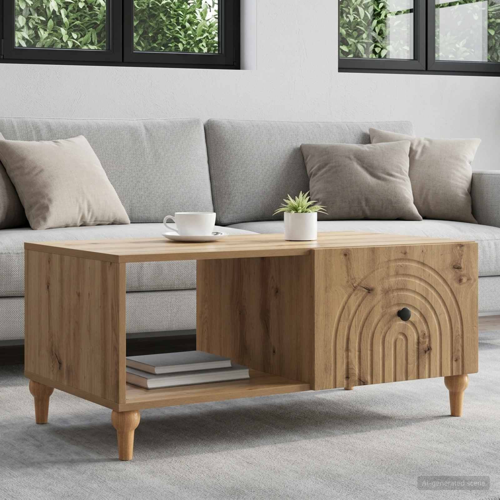 Mesa de centro carvalho arttisan 90 x 50 x 40 cm