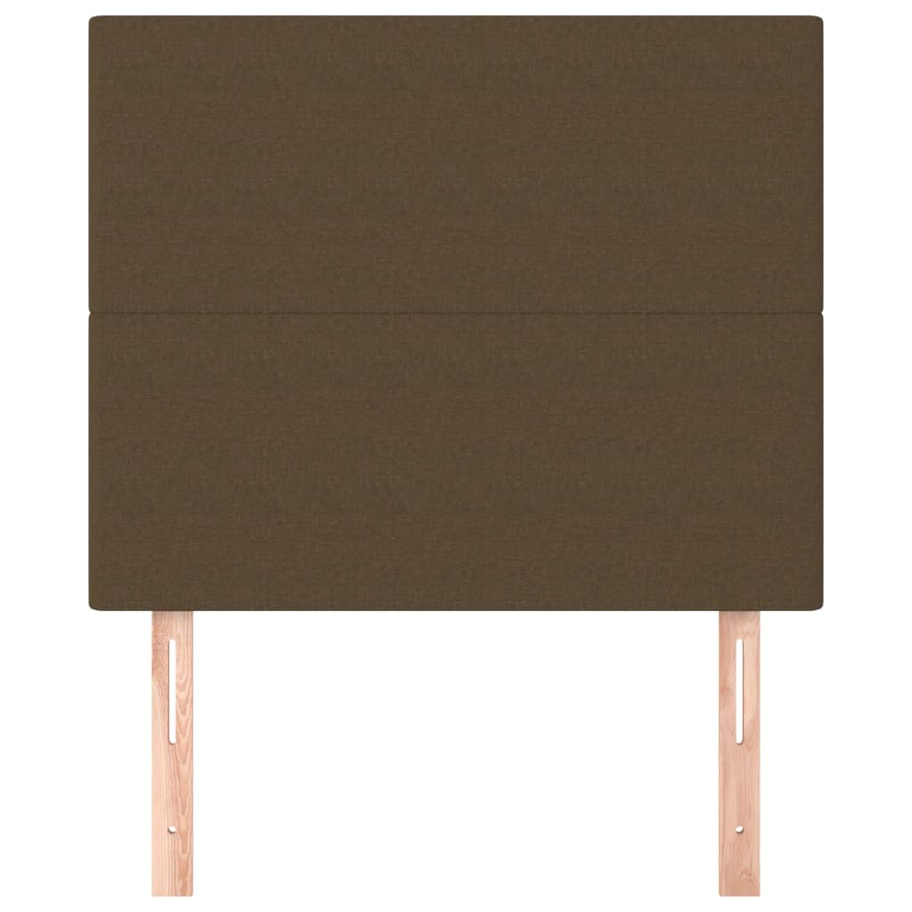 Cabeceira castanho escuro 100x5x118/128 cm tecido