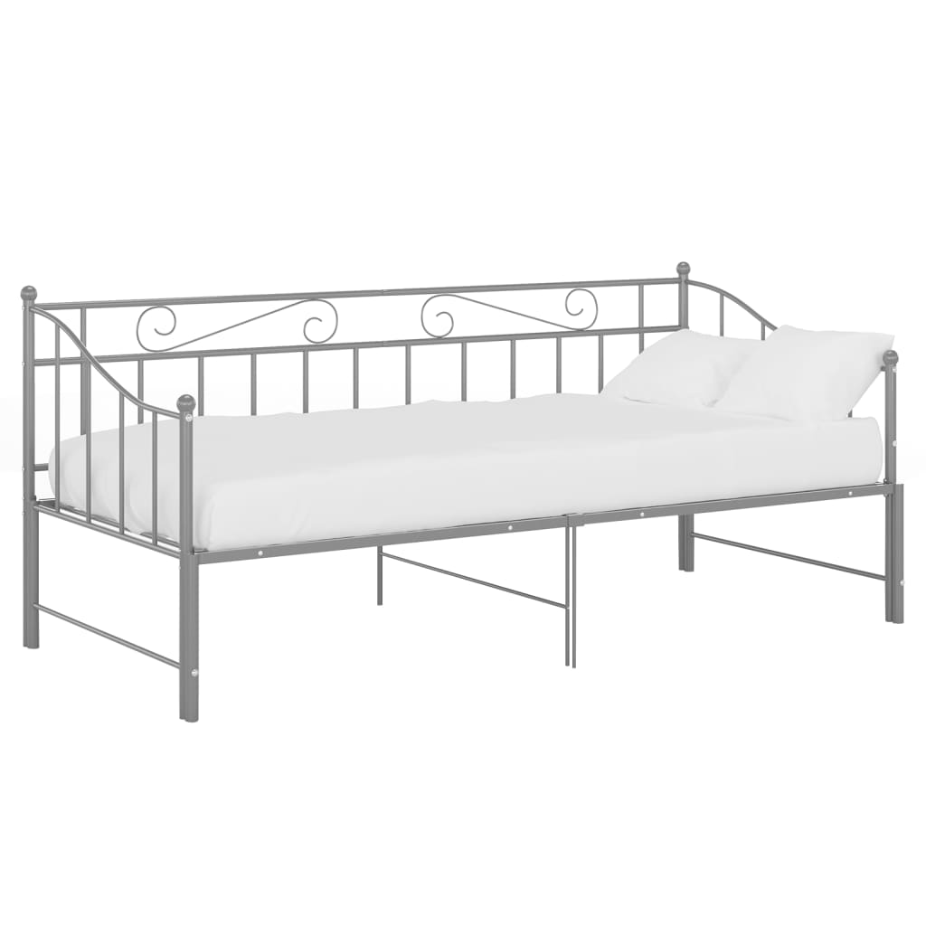 Estrutura sofá-cama de puxar 90x200 cm metal cinzento