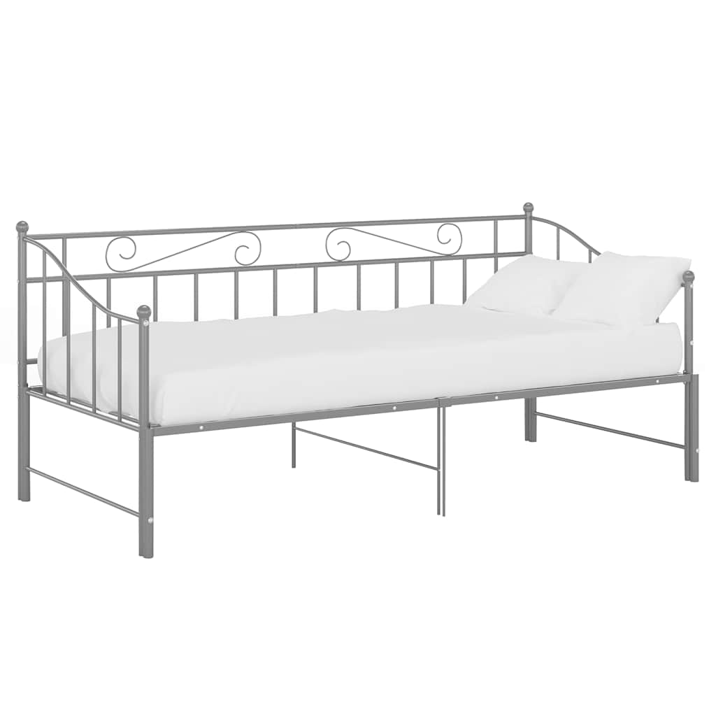 Estrutura sofá-cama de puxar 90x200 cm metal cinzento