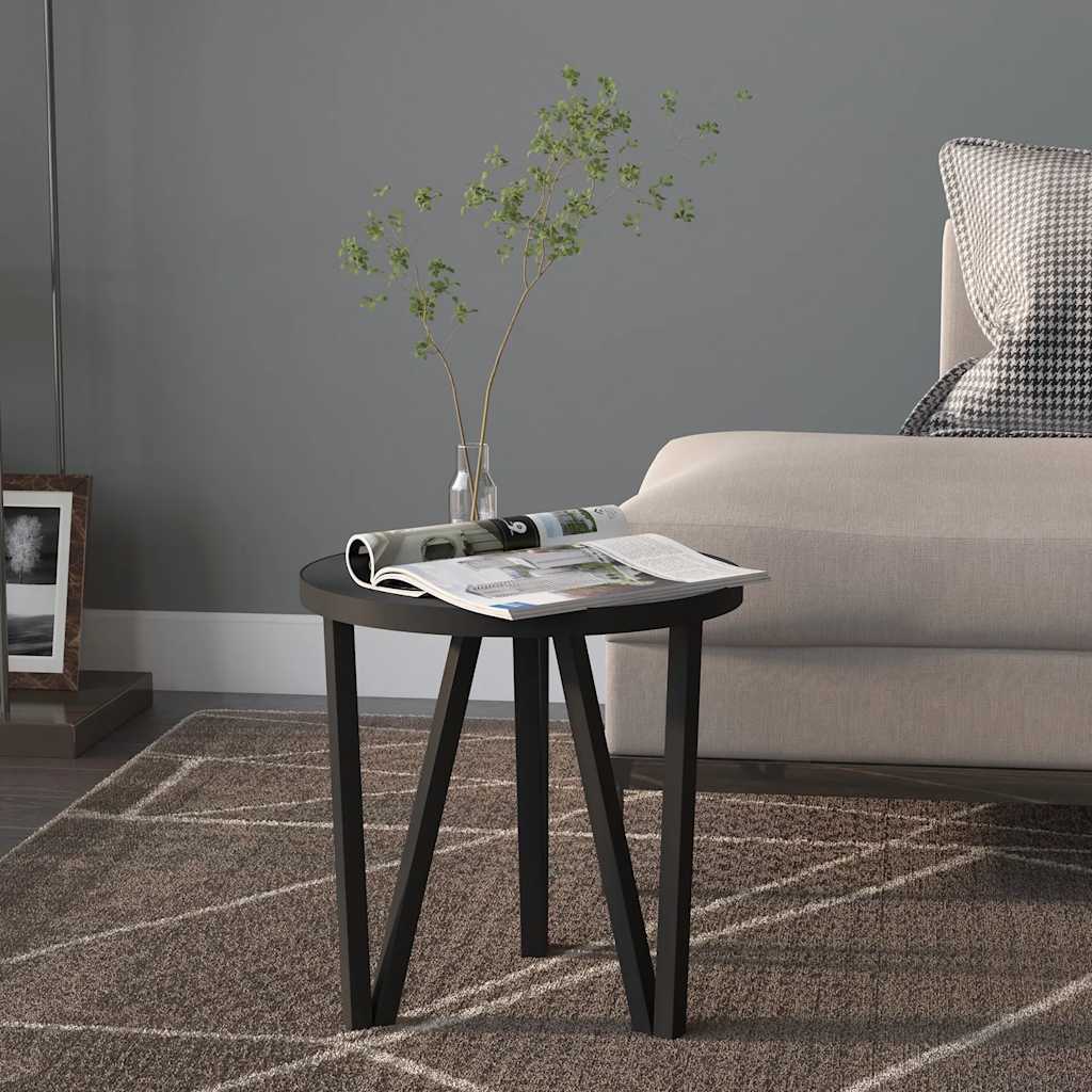 Mesa de centro ø35 cm MDF preto