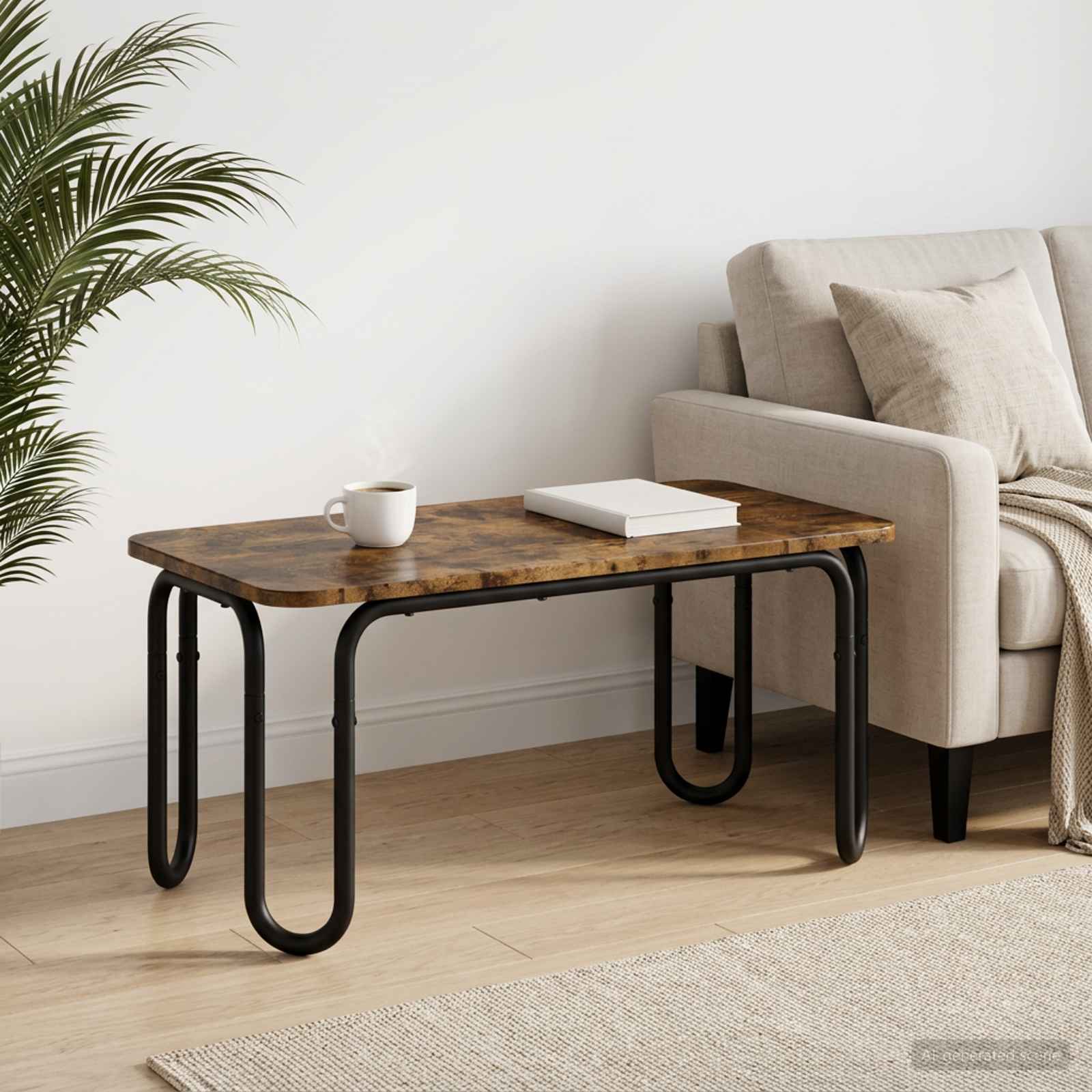 Mesa de centro carvalho fumado 100 x 50 x 45 cm