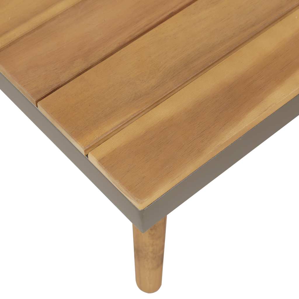 4 Pcs conj. lounge jardim c/ almofadões acácia maciça castanho