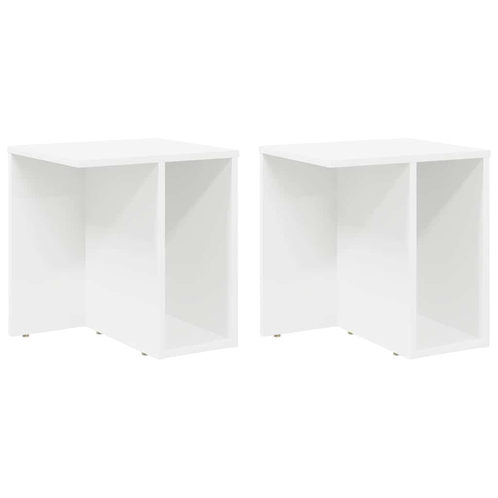 Mesa de apoio 2 unid. branco 37 x 32 x 40 cm
