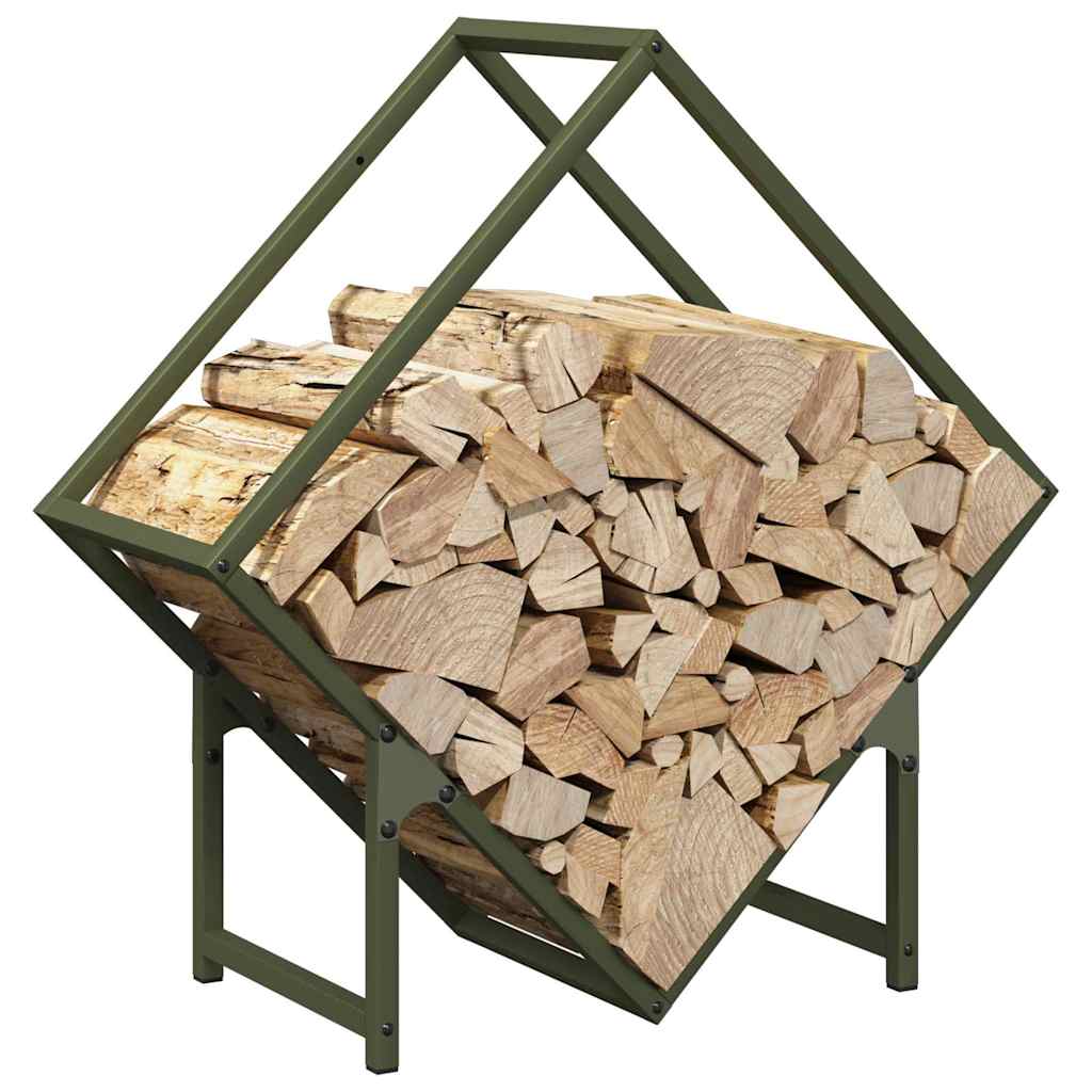 Suporte para lenha aço laminado a frio verde azeitona