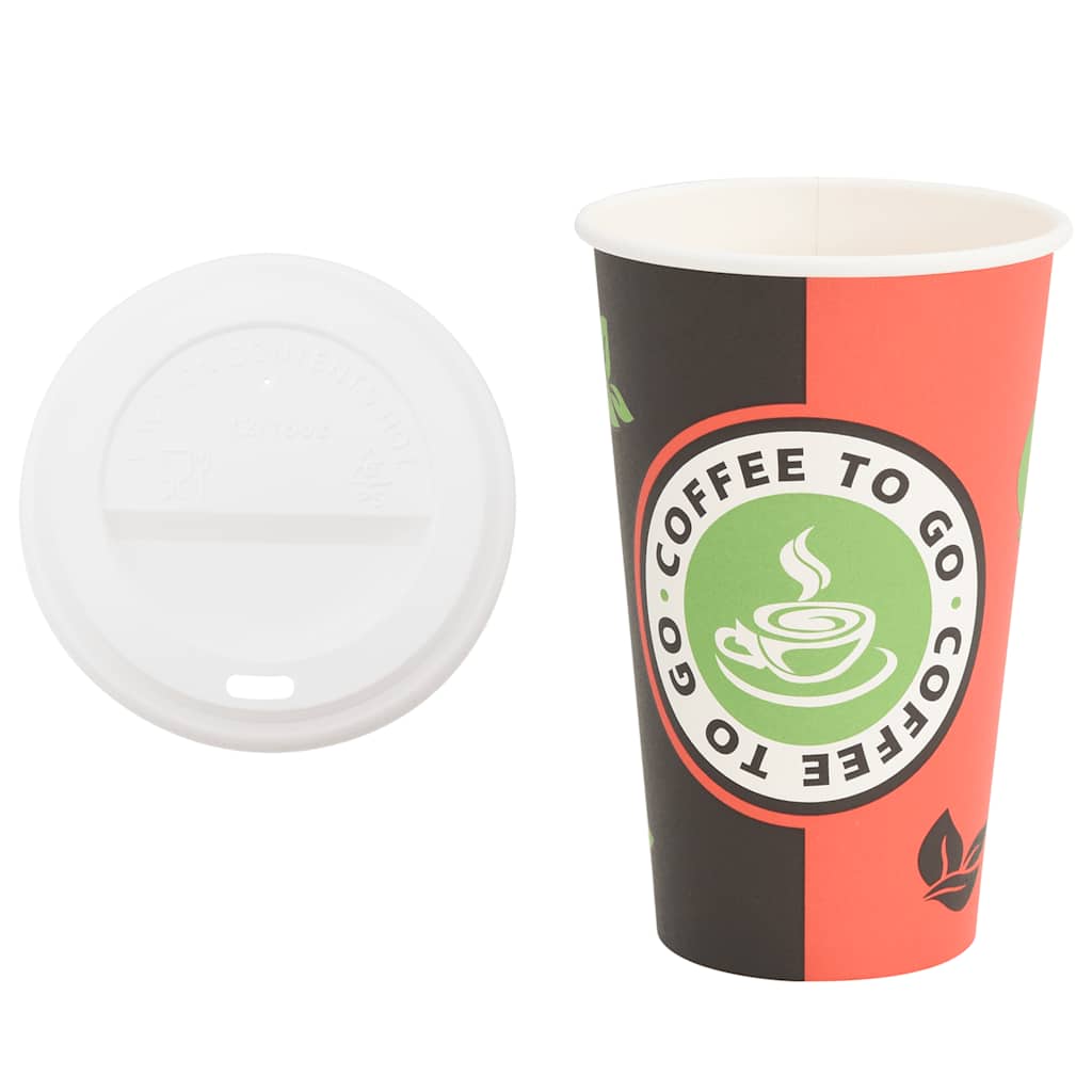 Copos de café de papel com tampas 1000 pcs 16oz 400ml