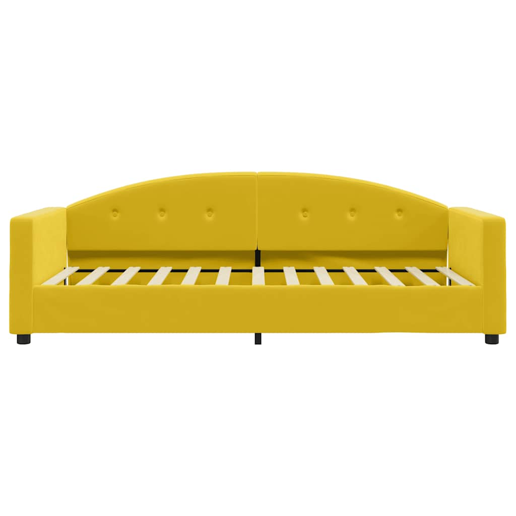 Sofá-cama 90x200 cm veludo amarelo
