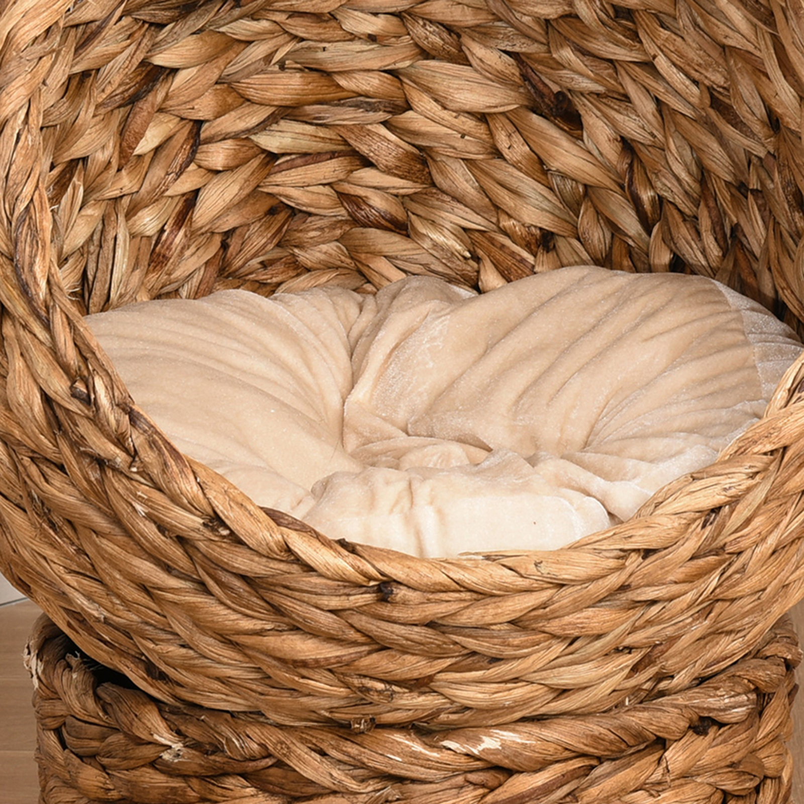 Cama destacável para gatos casa para animais de estimação menos de 5 kg design moderno almofada macia e quente 42x33x52cm