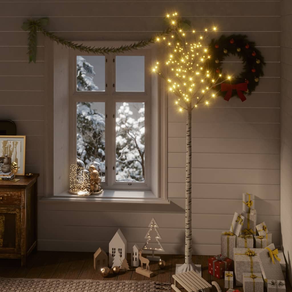 Árvore de natal 220 leds salgueiro int./ext. 2,2m branco quente