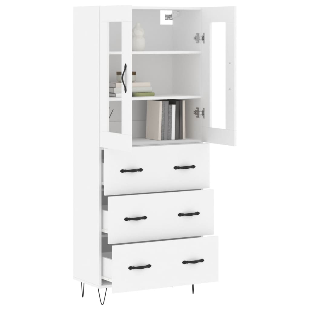 Armário alto 69,5x34x180 cm derivados de madeira branco