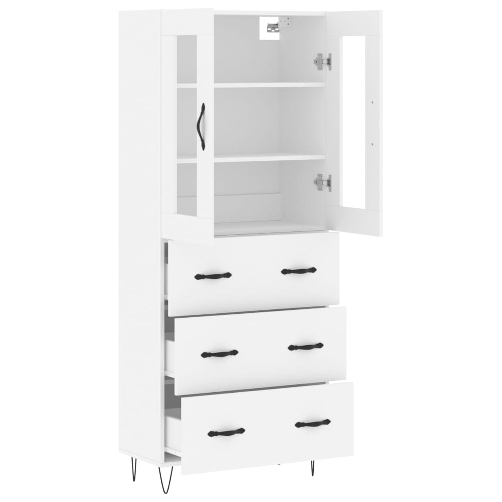 Armário alto 69,5x34x180 cm derivados de madeira branco
