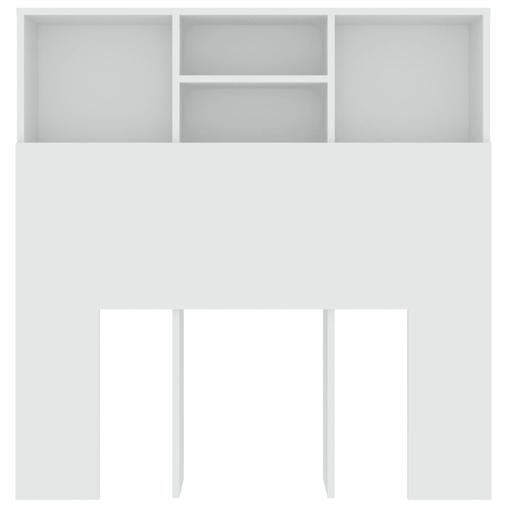 Cabeceira de cama com armário 100x19x103,5 cm branco
