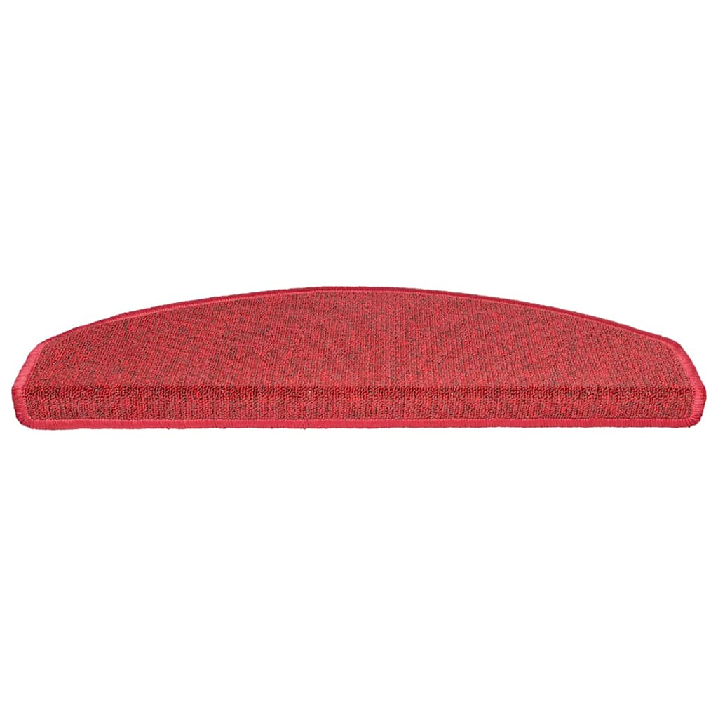 Tapetes de escada 30 peças 65x24x4 cm vermelhos meio redondo grande