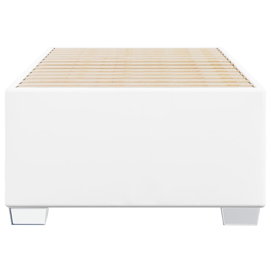 Estrutura de cama 80x200 cm couro artificial branco