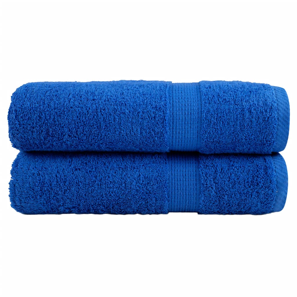 Toalhas de banho premium solund 2pcs 100x150 cm 600 gsm azul