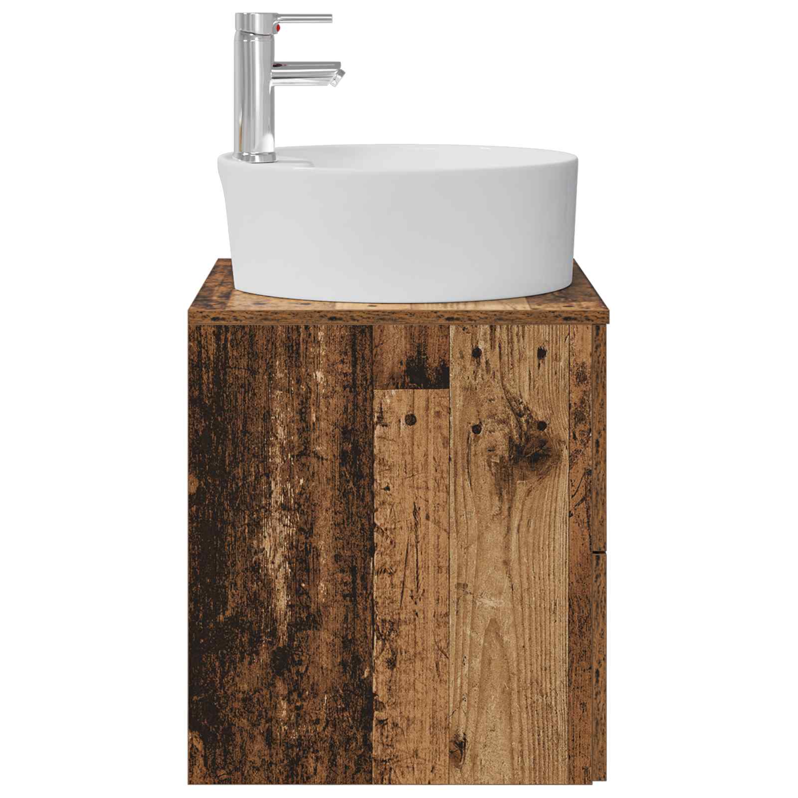 Vaidade com pia suspensa madeira antiga 49,5 x 44,5 x 65 cm