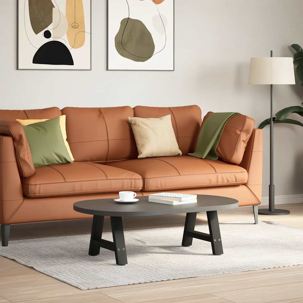 Pés para mesa de centro em formato a, 2 peças, preto, 50x(30-31) cm, aço