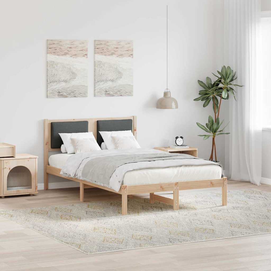 Estrutura da cama com cabeceira cinza escuro 120 x 200 cm