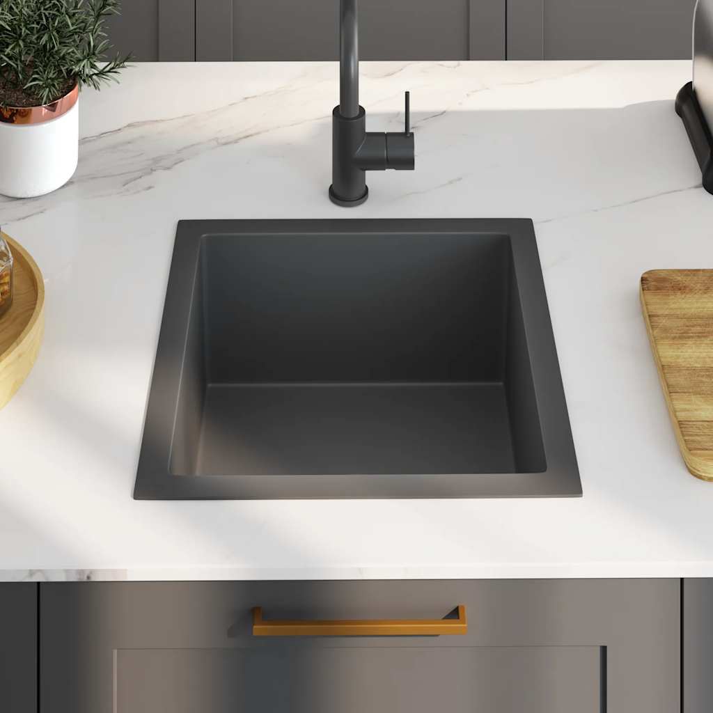 Lava-louça de cozinha artesanal aço inoxidável preto